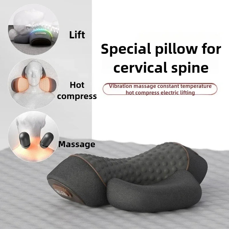 2025 Pillow Massage Neck Hump, 3-In-1 Neck Massage Pillow, Heated Massage Neck Pillow, Memory Foam Pillows Stiffening Vertebra