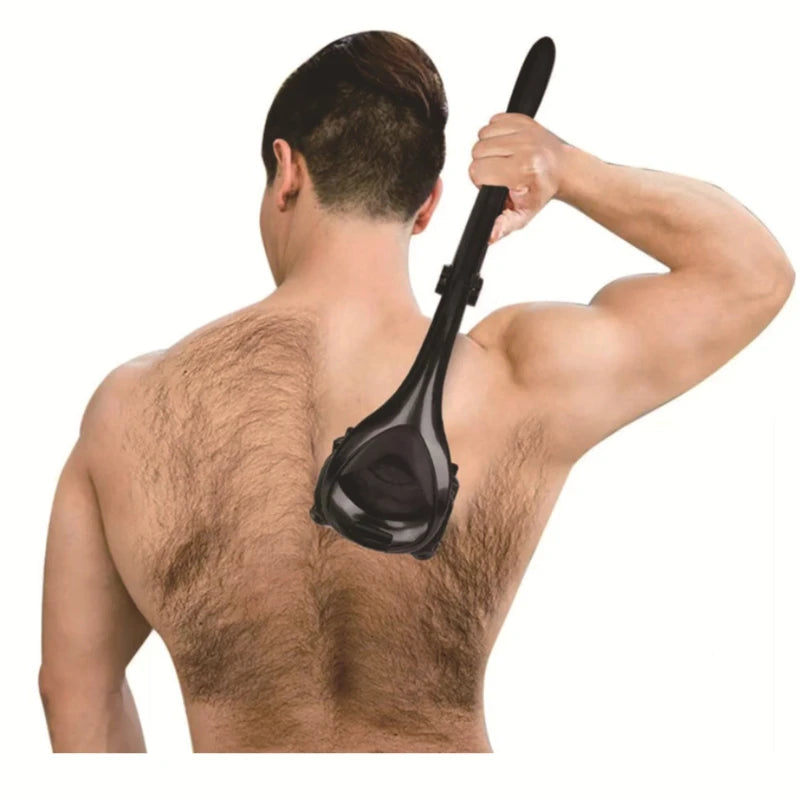 New Men'S Painless Back Shaver Hair Remover for Men Epilator Shaver Back Face Long Handle Portable Foldable Shaver Body Care